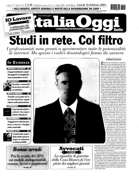 Italia oggi : quotidiano di economia finanza e politica